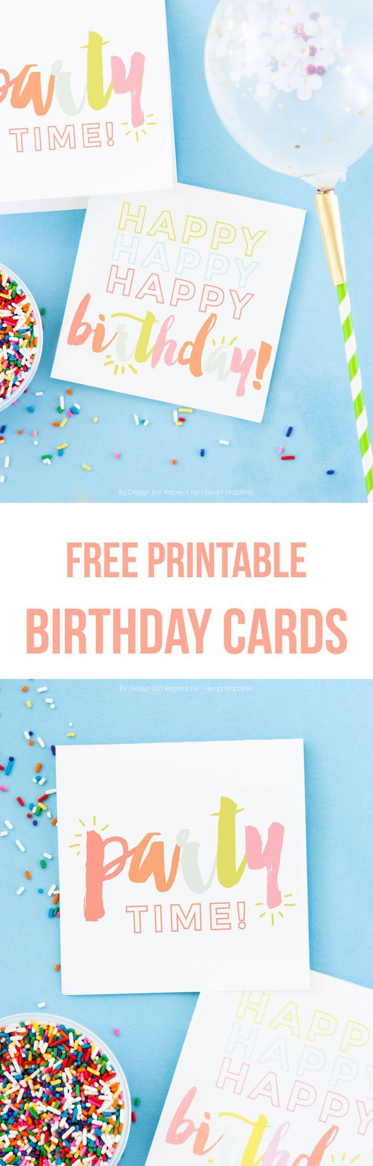 Adorable FREE Printable Birthday Cards I Heart Naptime 