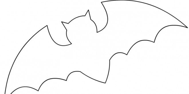 Bat Template For Halloween Coloring Page Halloween 