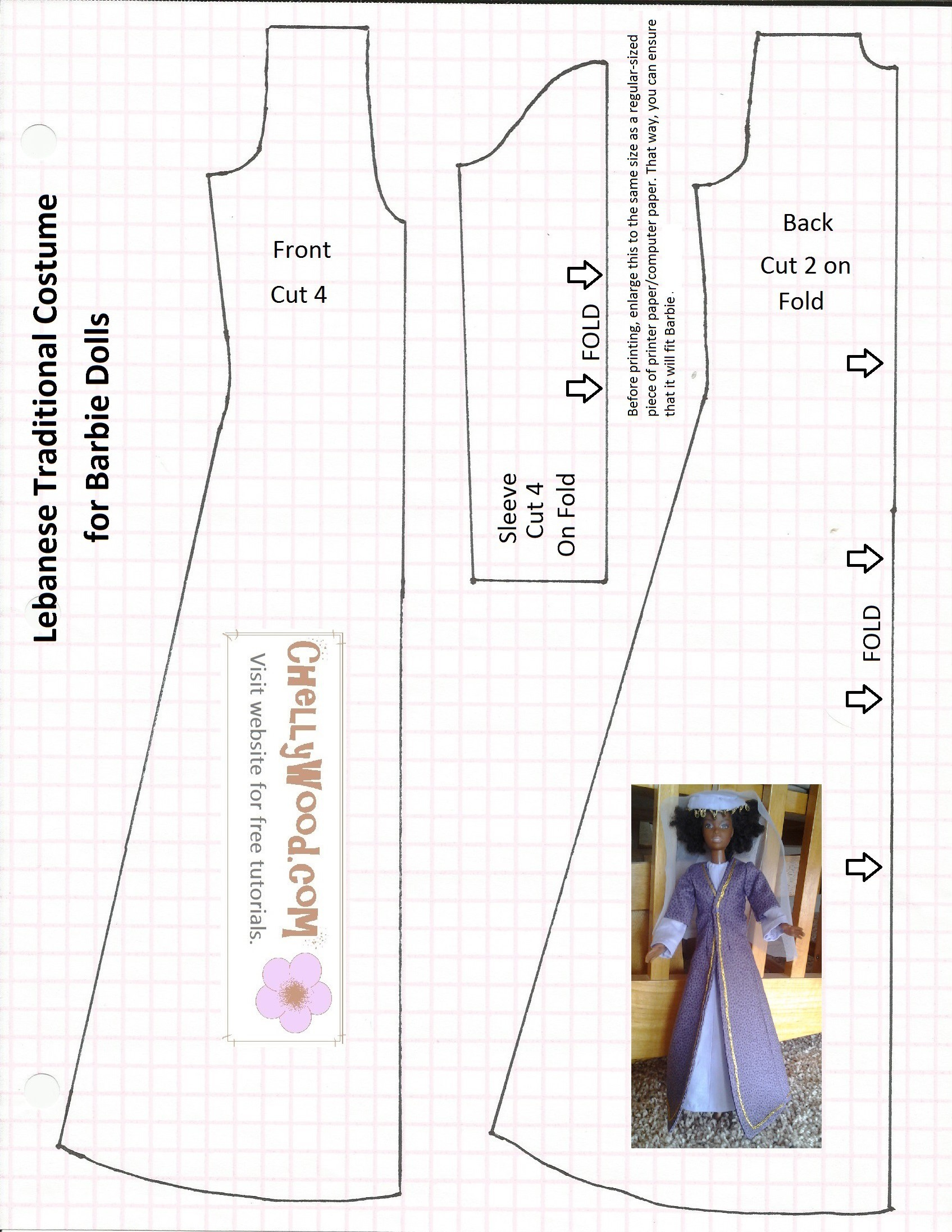 Beginner Barbie Dress Patterns Free Printable Pdf World 