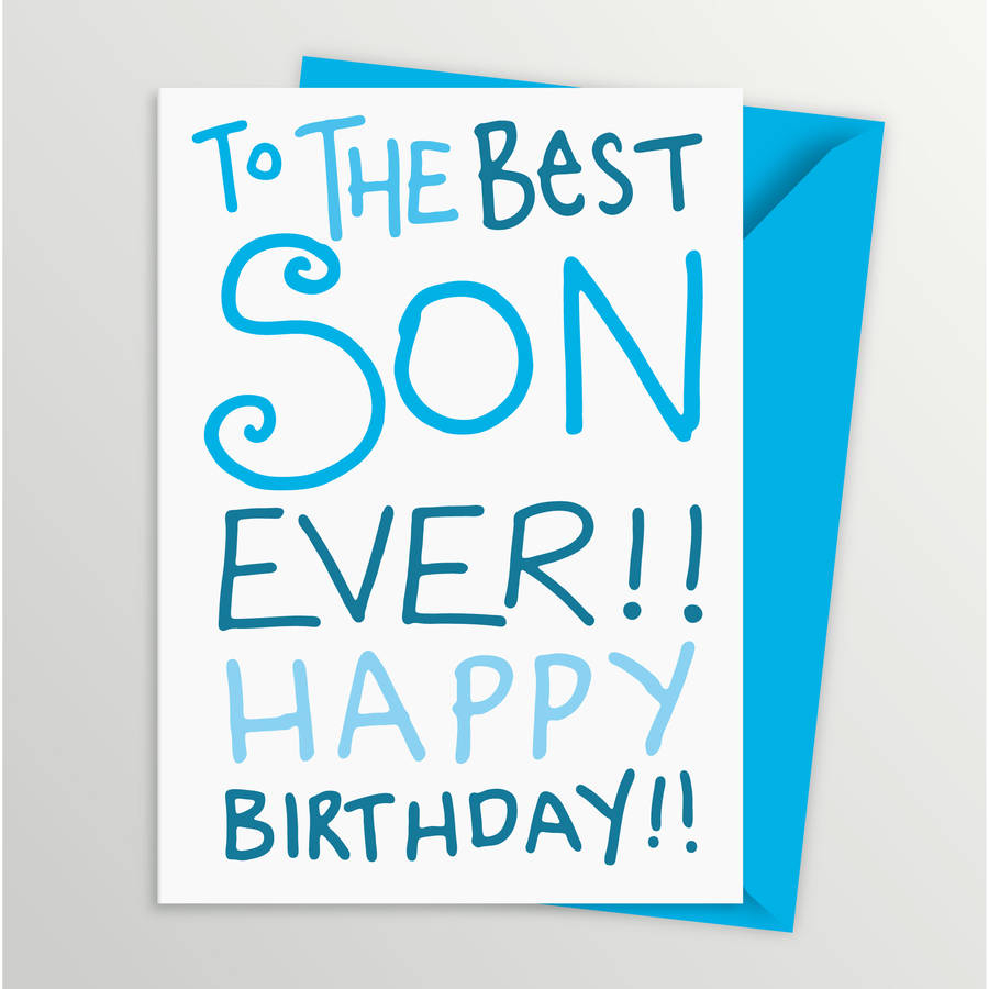 Birthday Card For Son By A Is For Alphabet 