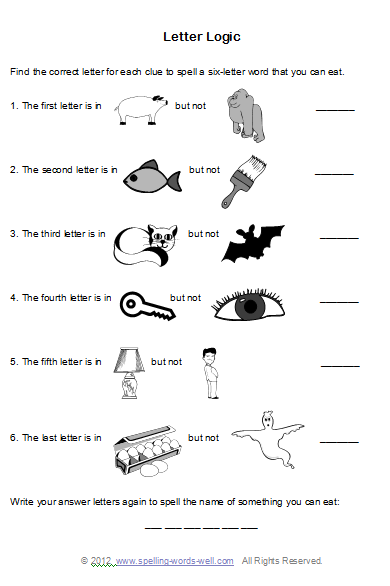 Brain Teaser Worksheets For Spelling Fun Printable Brain 