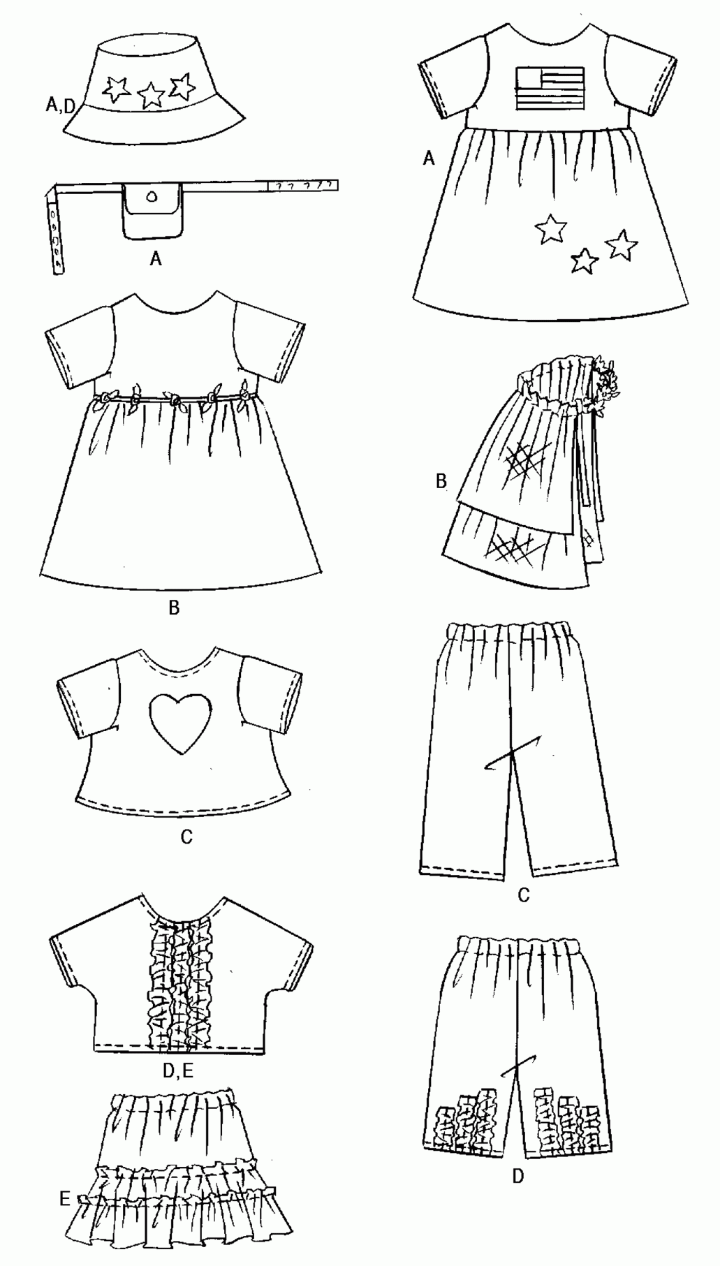 Butterick 3875 AG Doll Clothes Baby Doll Clothes 