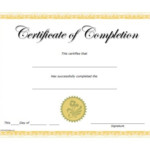Certificates Of Completion Certificate Templates