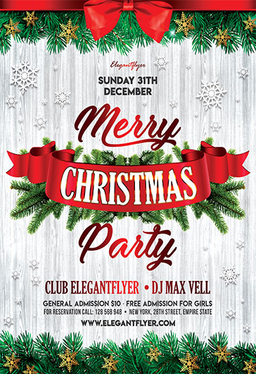 Christmas Party 2017 Free Flyer PSD Template By 