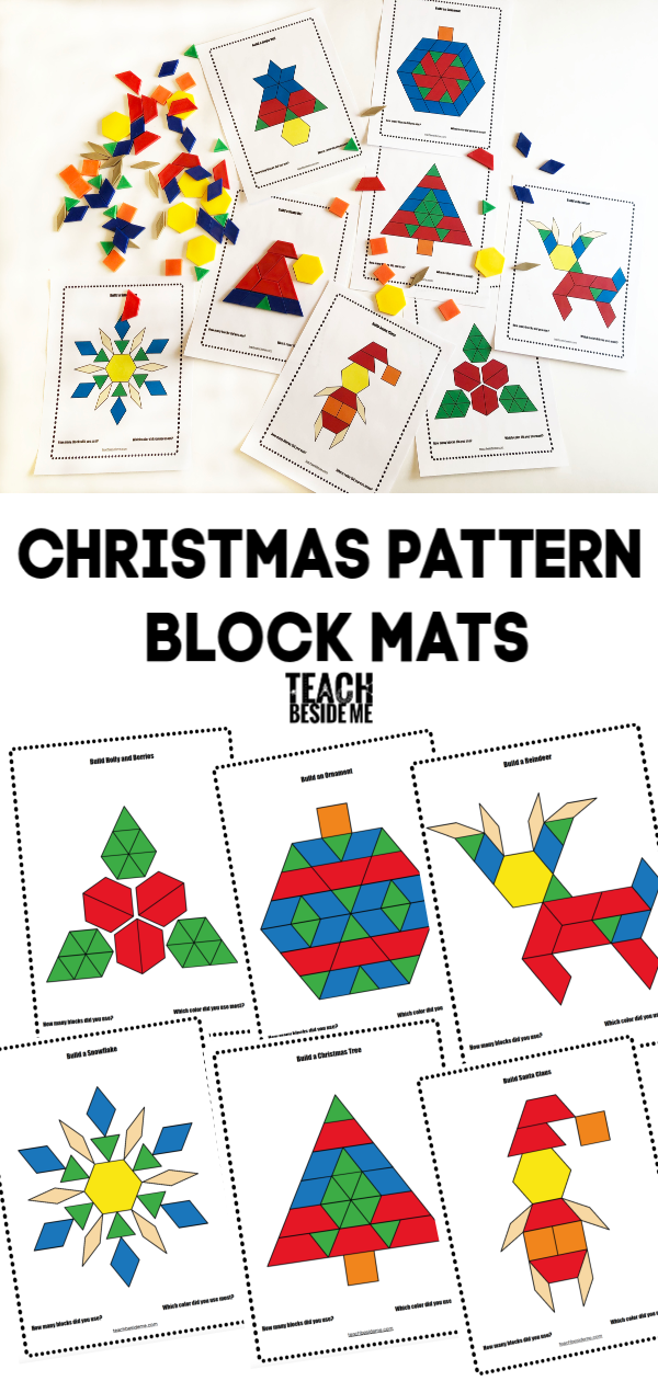 Christmas Pattern Block Templates Teach Beside Me