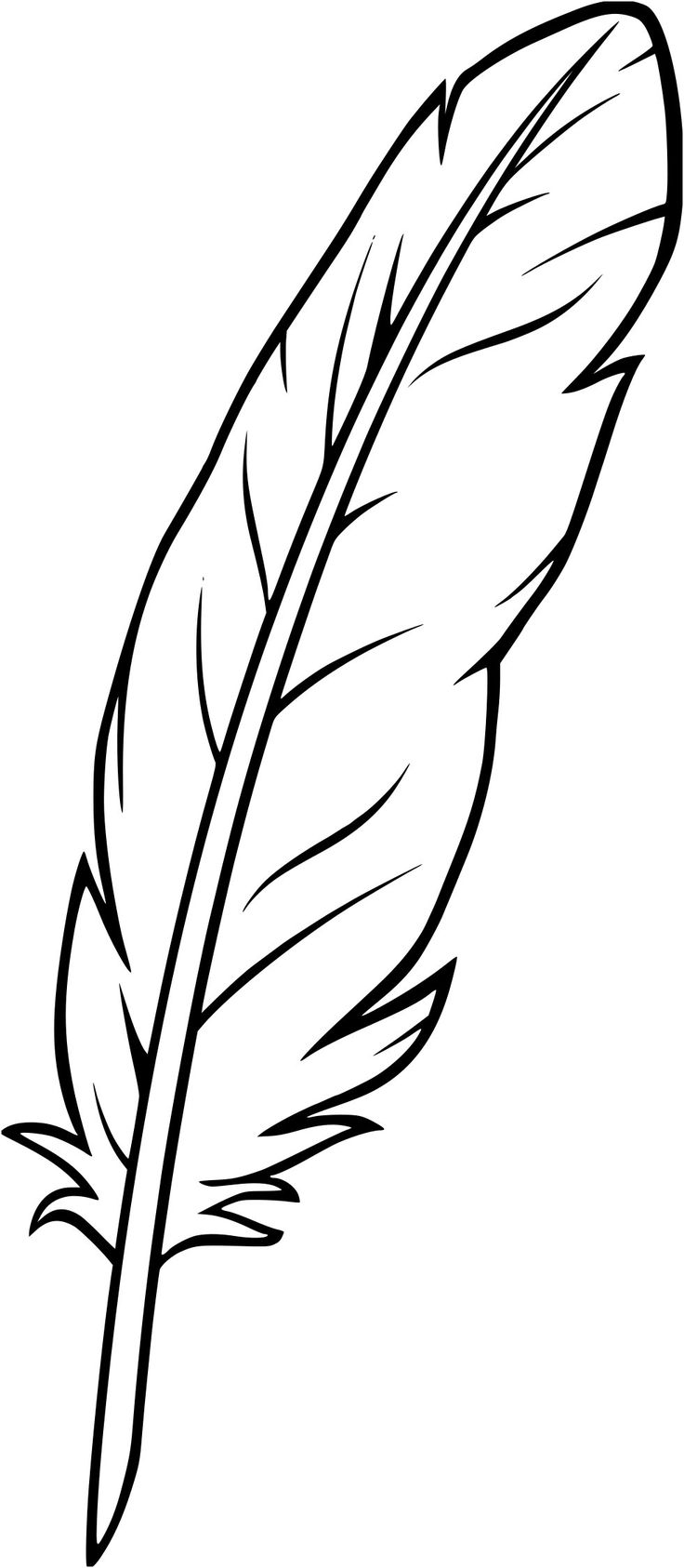 Coloriage Plume Feather Clip Art Leather Tooling 