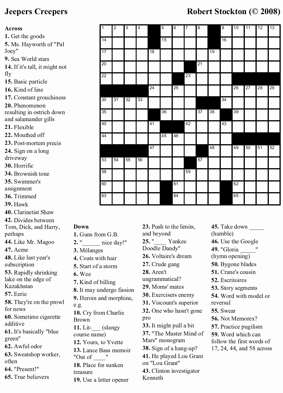 Coloring Coloring Easy Printable Crossword Puzzles Large 