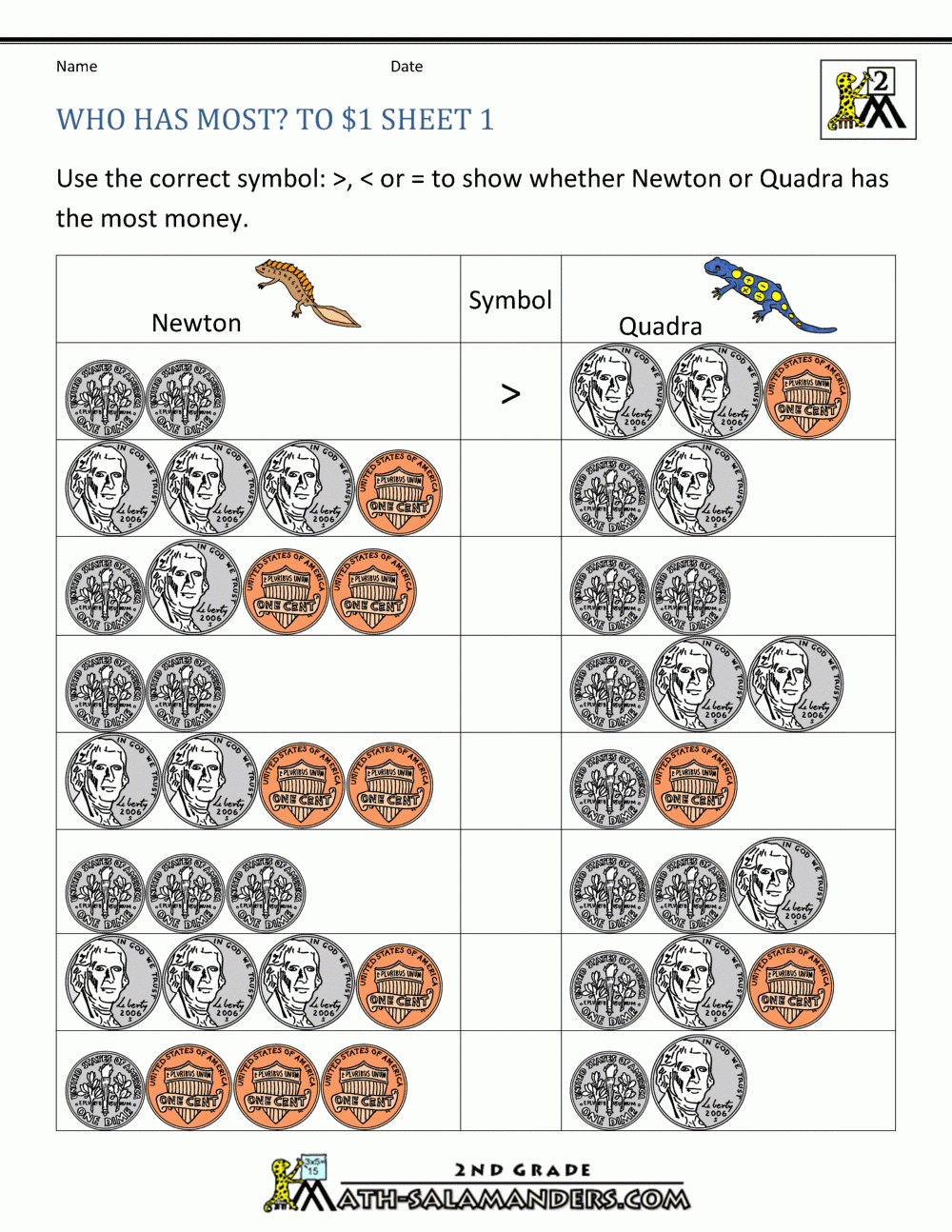 Counting Money Worksheets Up To 1