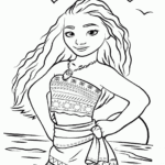 Cute Moana Coloring Page COLORING PAGES PRINTABLE COM