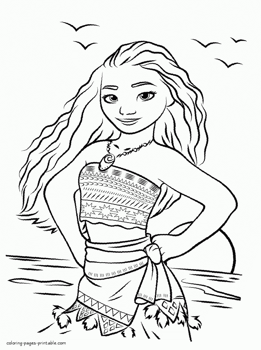 Cute Moana Coloring Page COLORING PAGES PRINTABLE COM