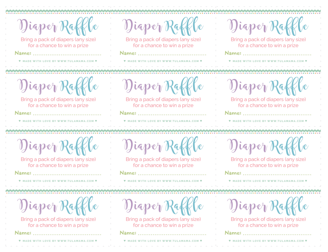 Diaper Raffle Tickets The Highly Effective Strategy To 