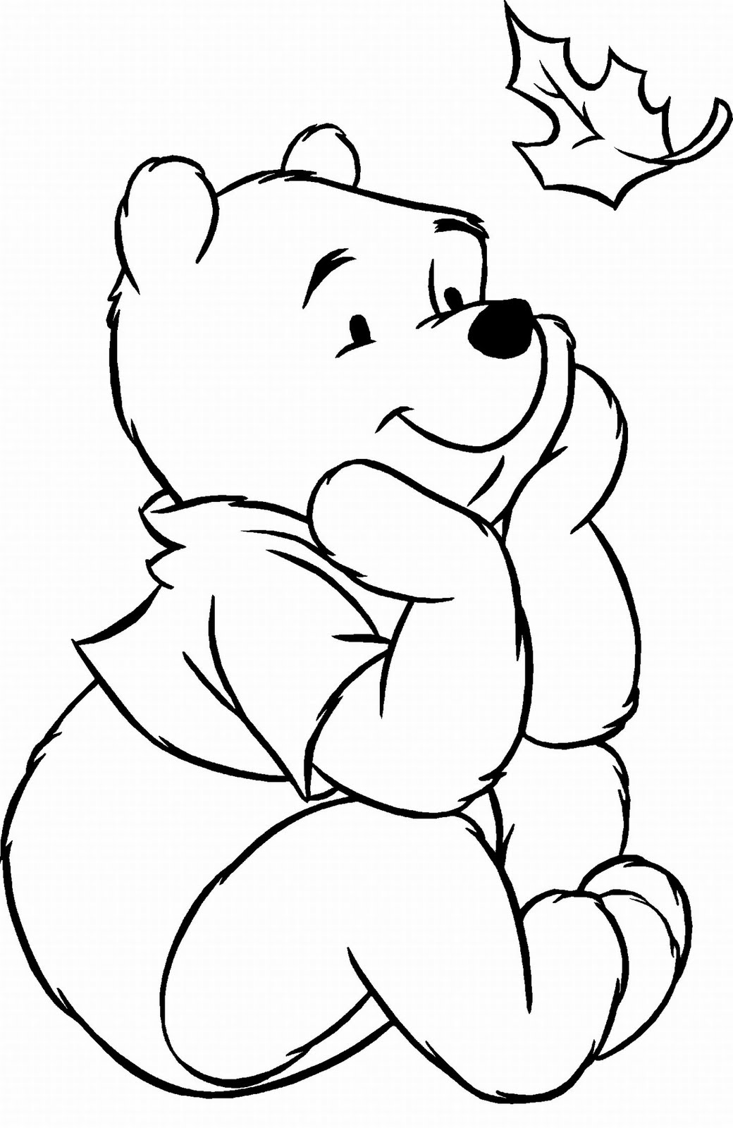 Disney Thanksgiving Coloring Pages Winnie The Pooh 