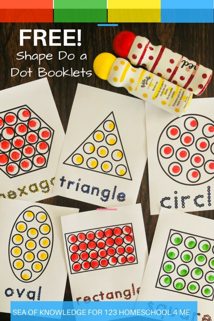 Do A Dot Printables Free Shape Booklets Do A Dot 