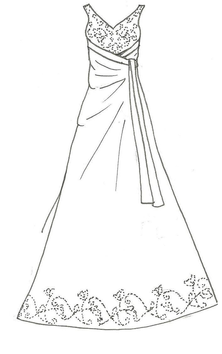 Dress Coloring Pages At GetColorings Free Printable 