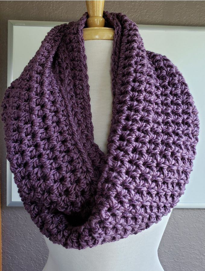 Easy Crochet Infinity Scarf Pattern Using Half Double 