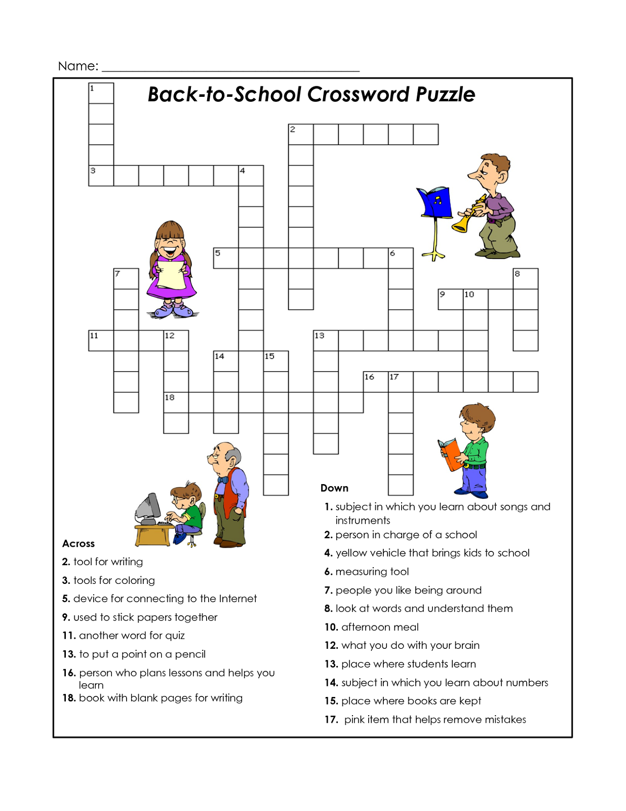 Easy Crosswords Puzzles For Kids Activity Shelter