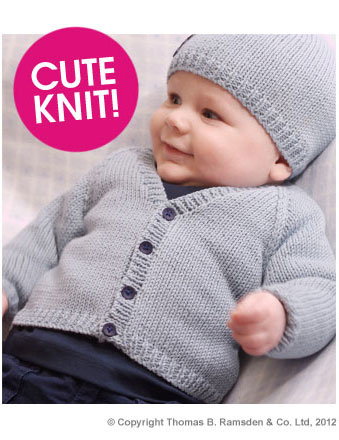 Eight by Six Free Knitting Pattern Baby Cardigan 