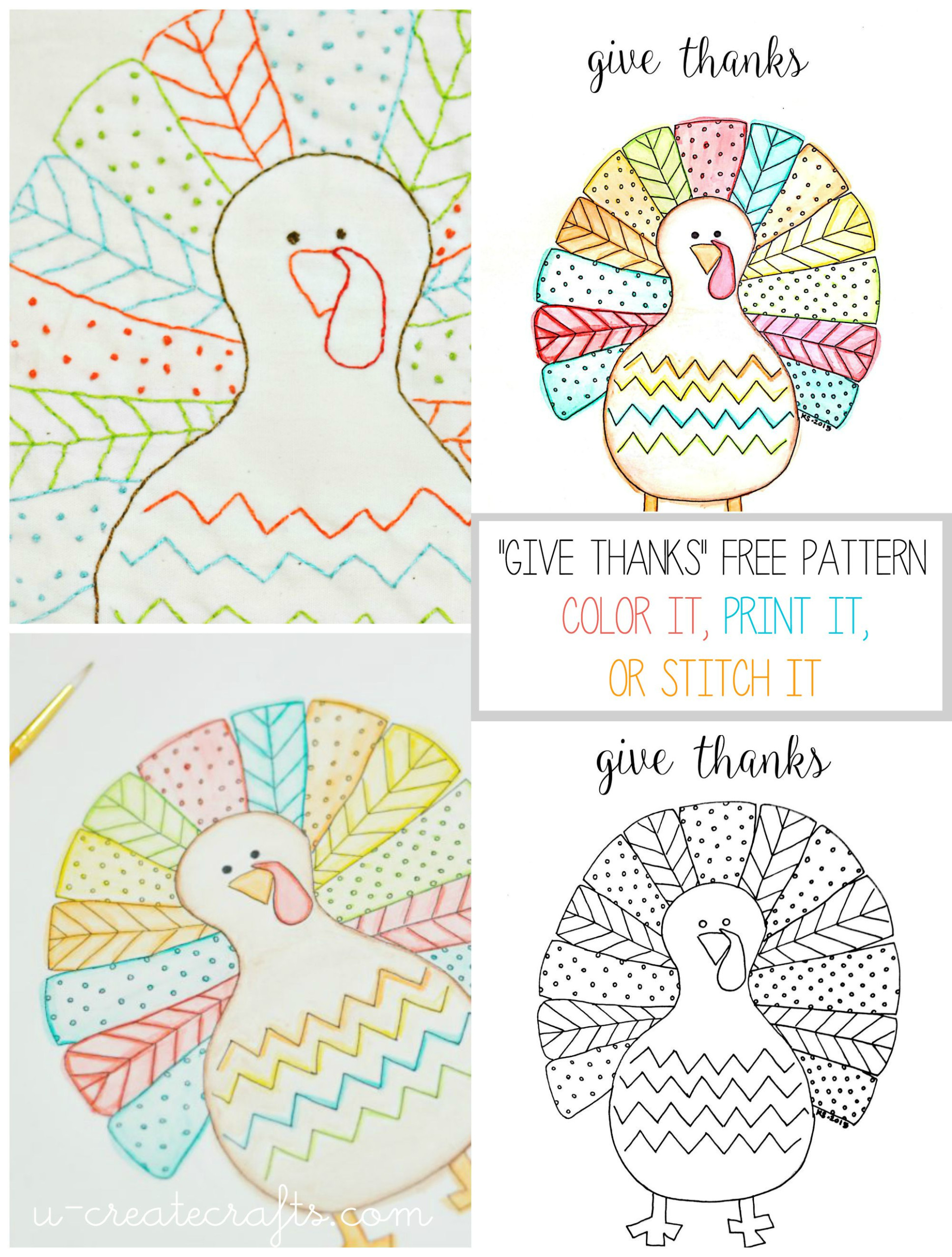 Fall Turkey Printable U Create