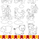 Farm Animal Printable Colouring Pages Messy Little Monster