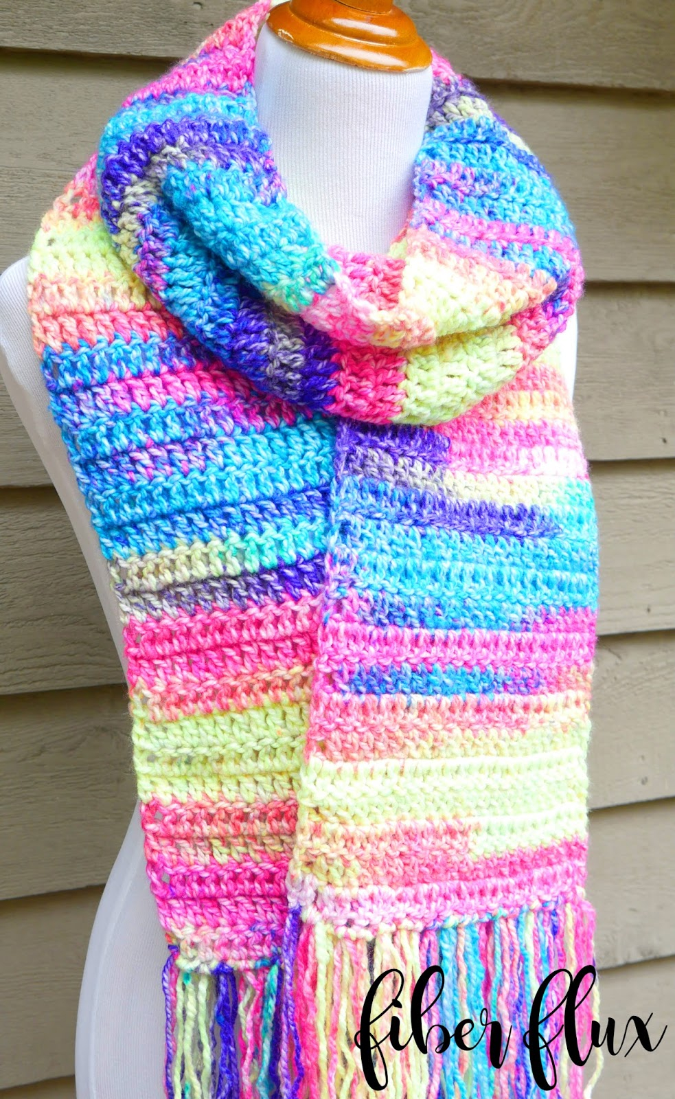 Fiber Flux Absolute Beginner Crochet Scarf Free Crochet 