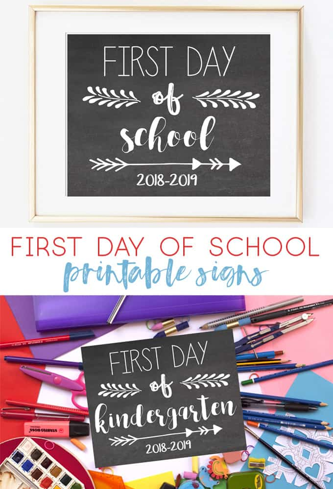 First Day Of School Printables 2018 2021 