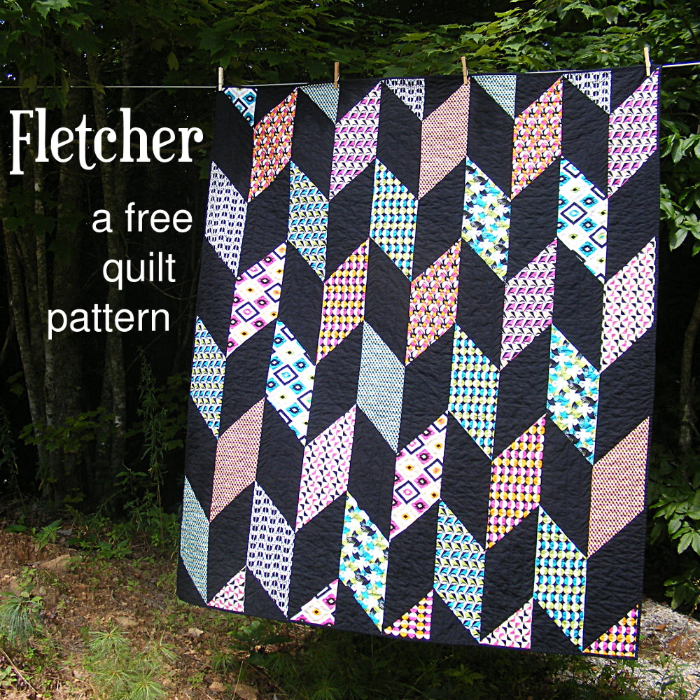 Fletcher A FREE Chevron Quilt Pattern Shiny Happy World