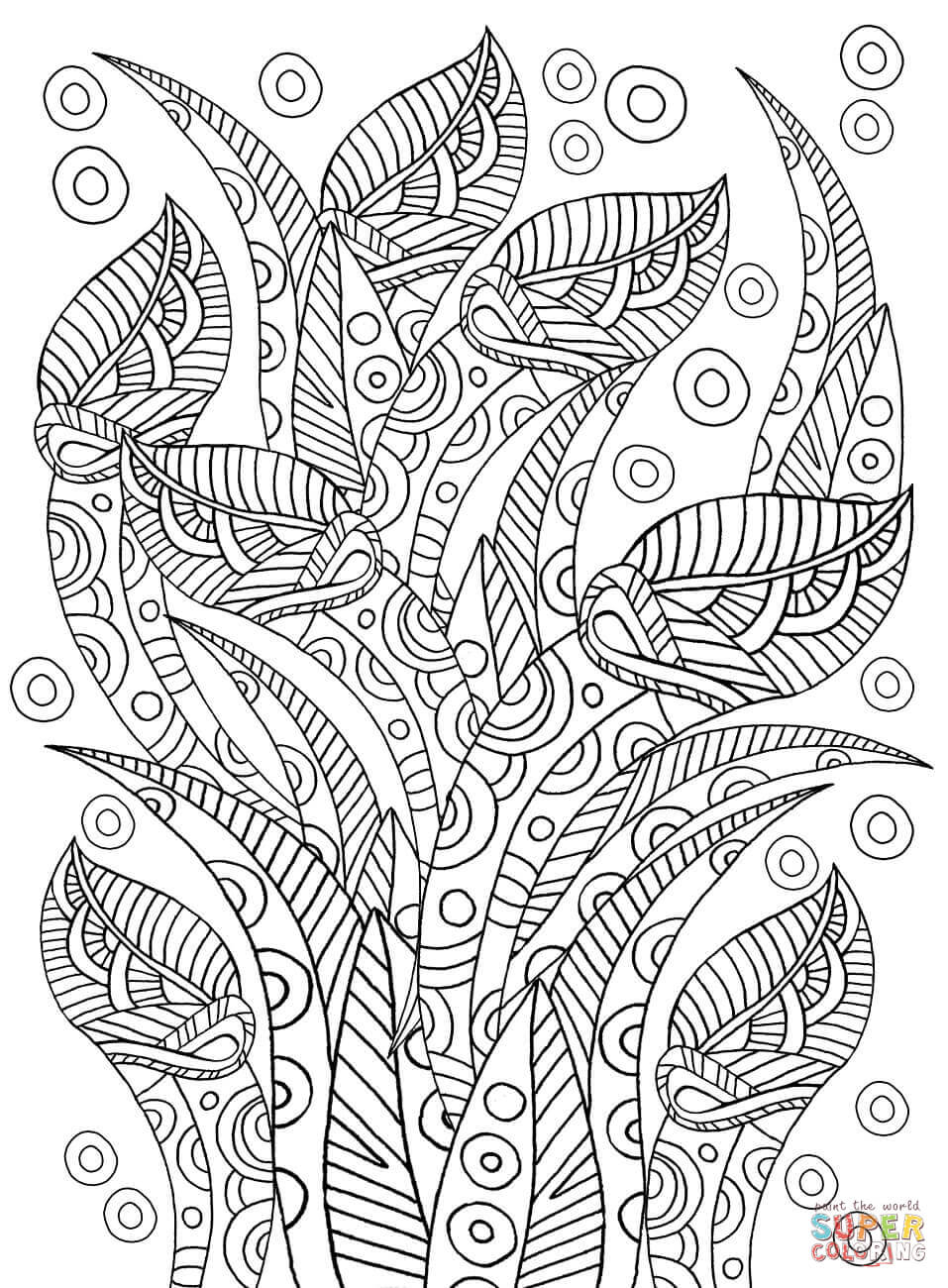 Floral Pattern Coloring Page Free Printable Coloring Pages