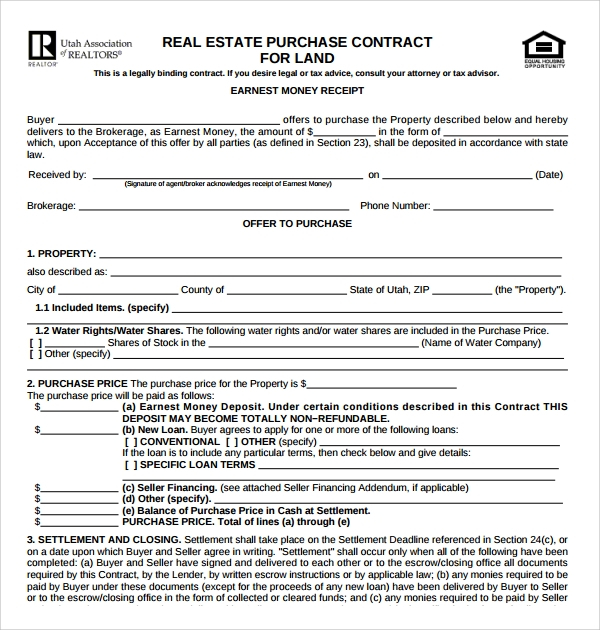 FREE 19 Sample Real Estate Purchase Agreement Templates 