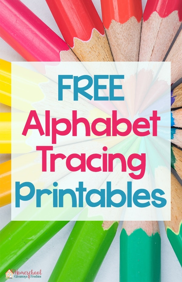 FREE Alphabet Tracing Printables Homeschool Giveaways