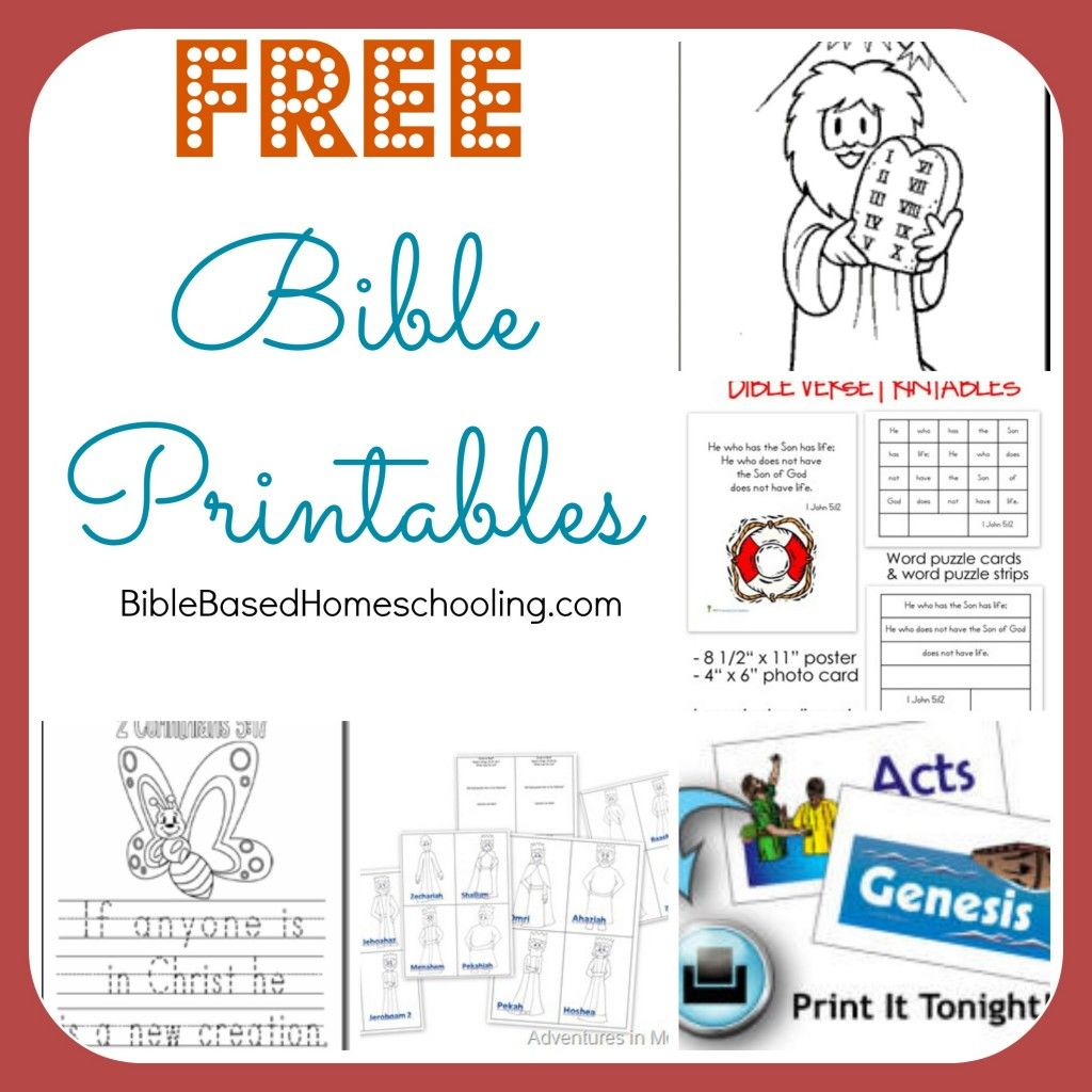 FREE Bible Printables Bible Lessons For Kids Bible For 