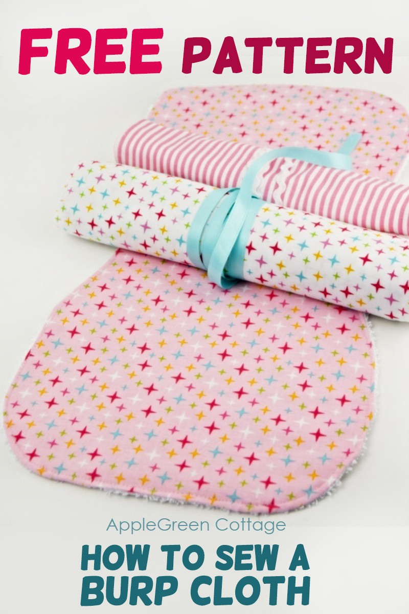 Free Burp Cloth Pattern So Cute AppleGreen Cottage