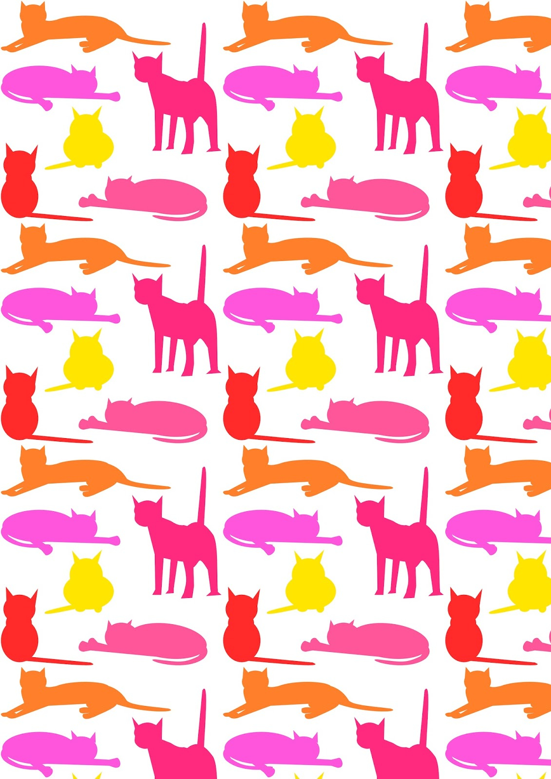 Free Digital Cat Scrapbooking Paper Ausdruckbares 