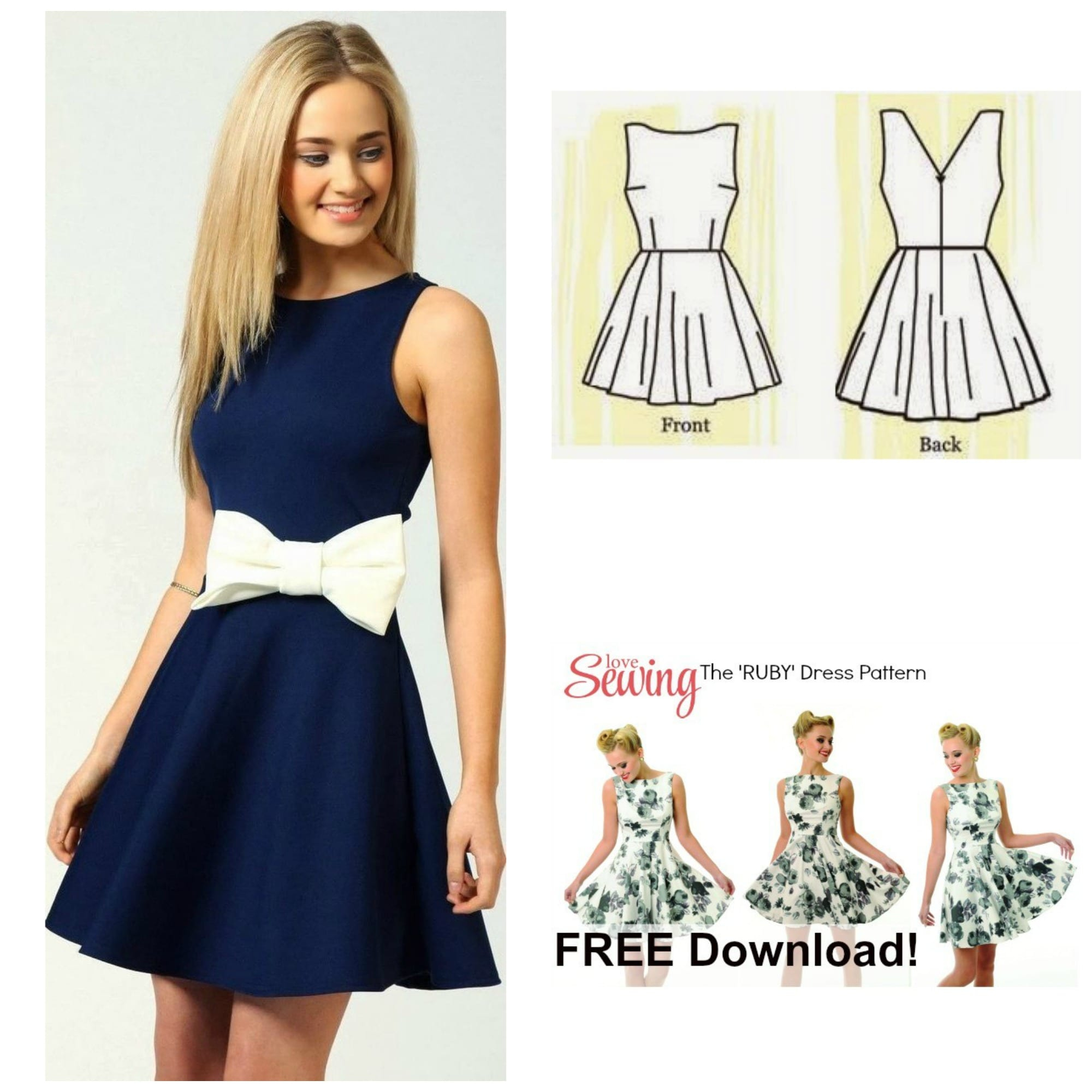 Free Dress Pattern The Ruby Dress My Handmade Space