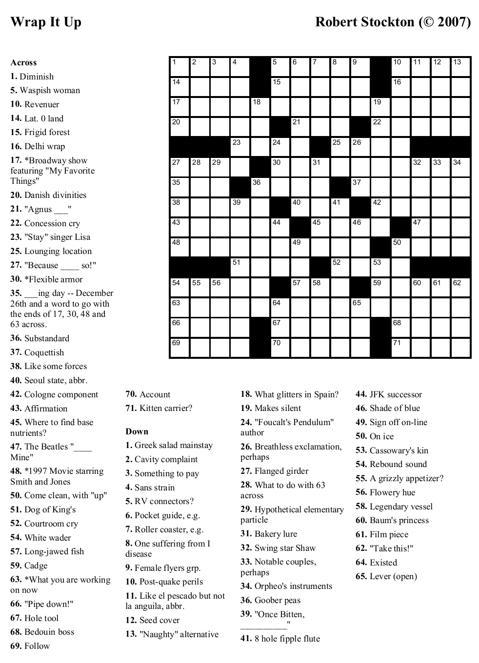 Free Printable Religious Christmas Crossword Puzzles