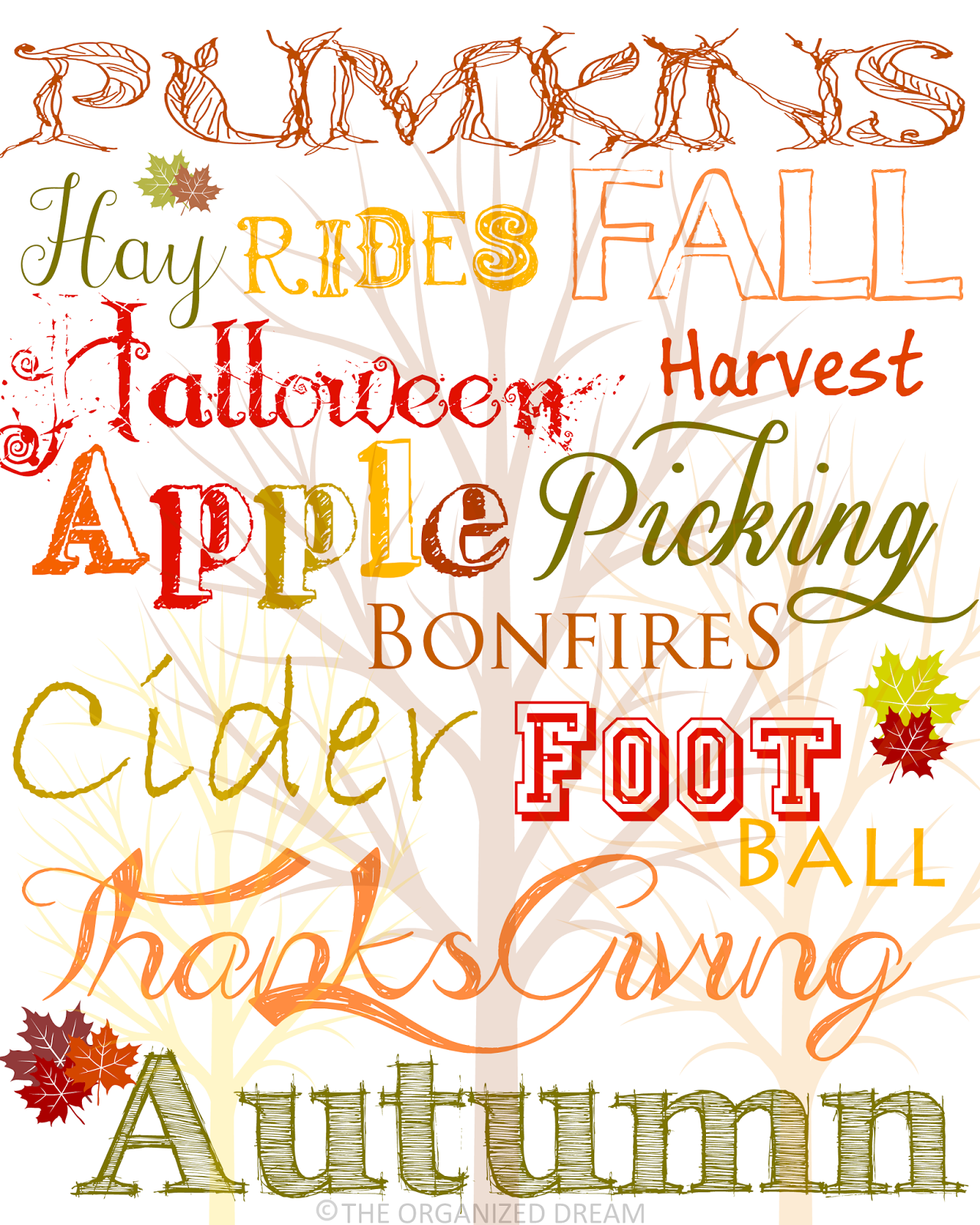 Free Fall Printables Part 2 Print Decorate The 