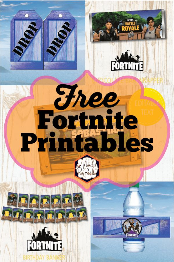 Free Fortnite Party Printables Birthday Party For Teens 