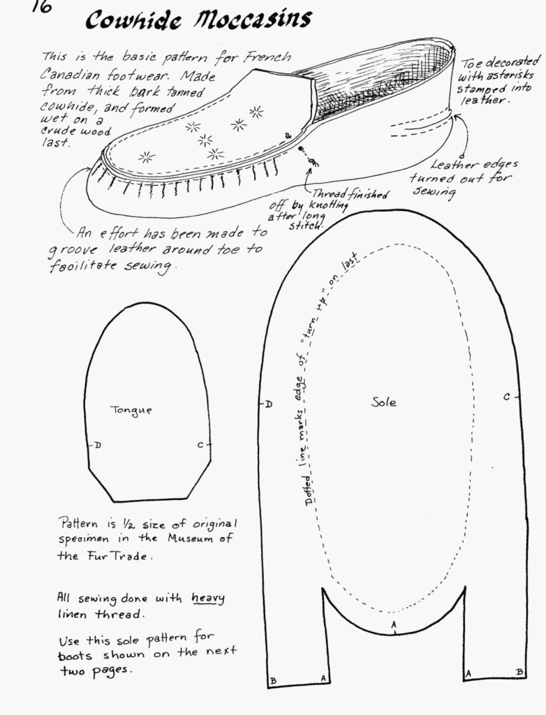 Printable Moccasin Pattern