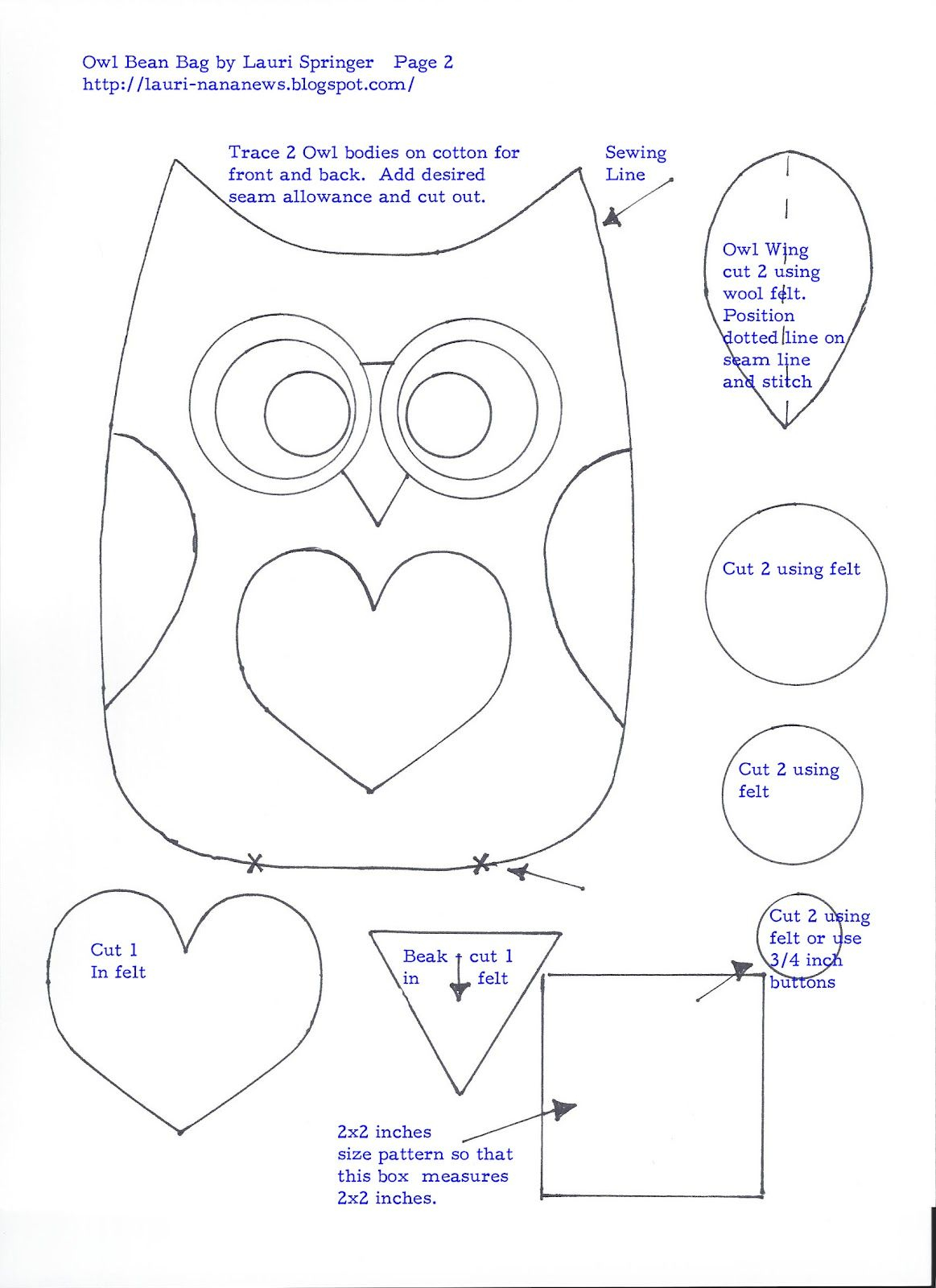 Free Owl Pattern Template Liked This Pattern You May 