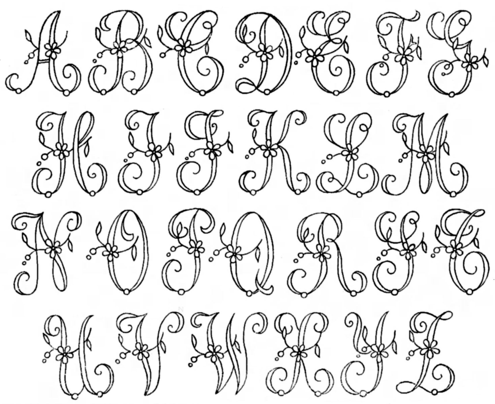 Free Patterns Vintage Embroidery Alphabets 