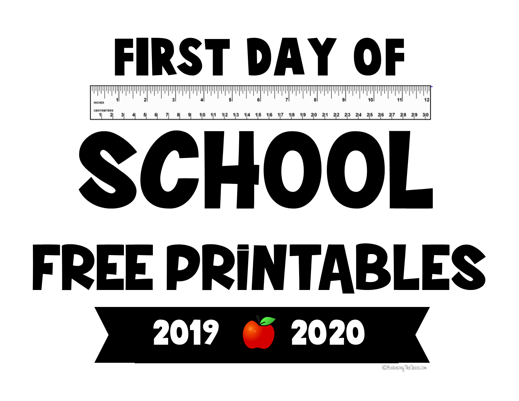 FREE PRINTABLE 2019 2020 First Day Of School Signs