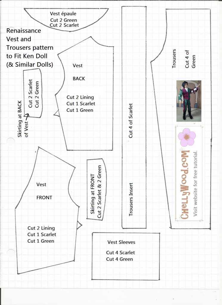 FREE Printable Barbie Doll Clothes Patterns Free Doll