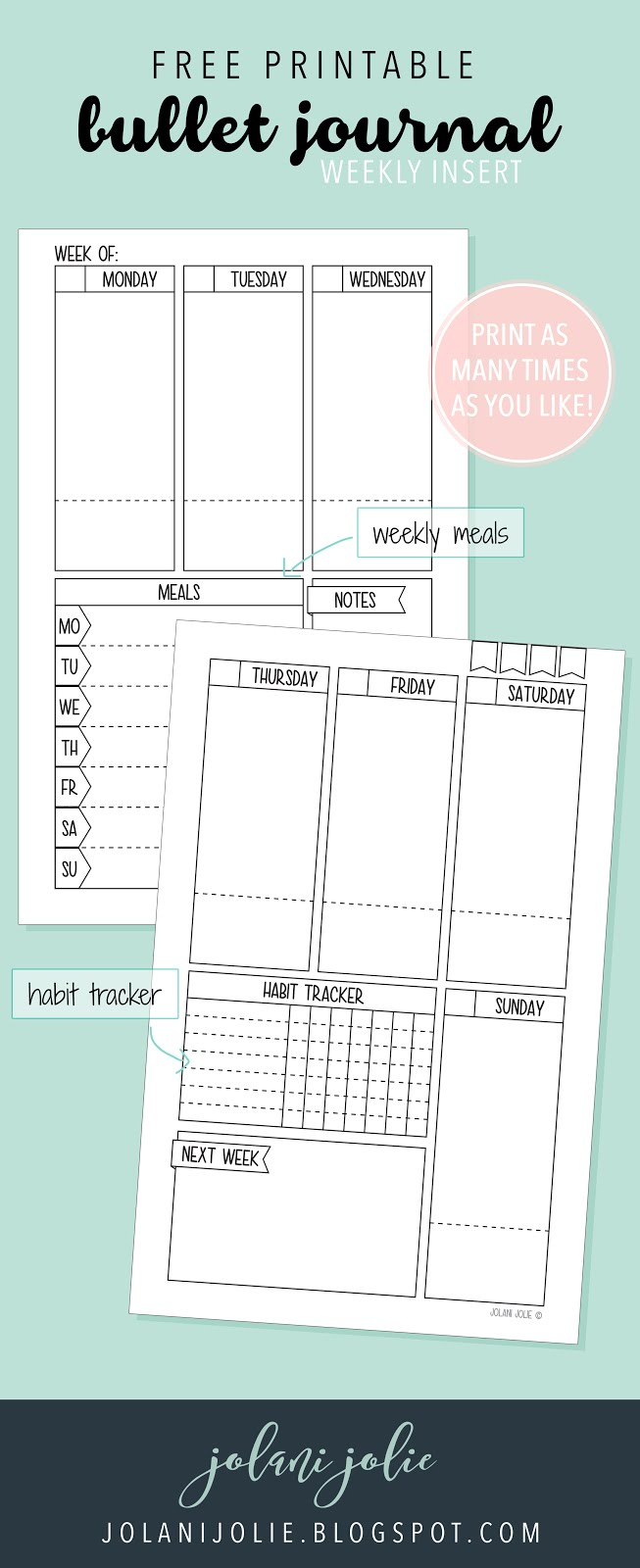 Free Printable Bullet Journal On Two Pages Jolani Jolie