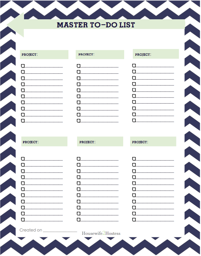  Free Printable Checklists Housewife2Hostess