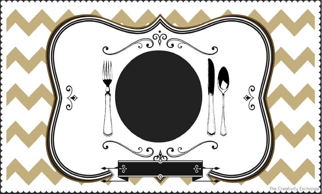 Free Printable Child s Chalkboard Placemat November 