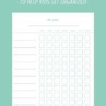 Free Printable Chore Charts To Help Kids Get Organized