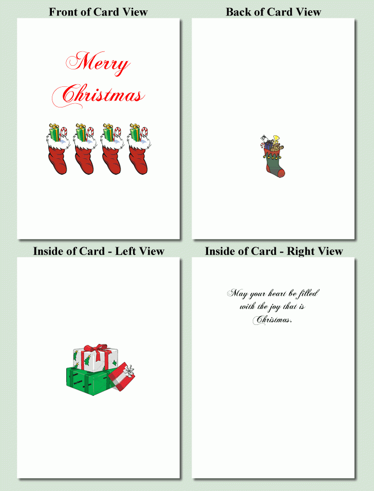 Free Printable Christmas Cards Stockings Design Free 