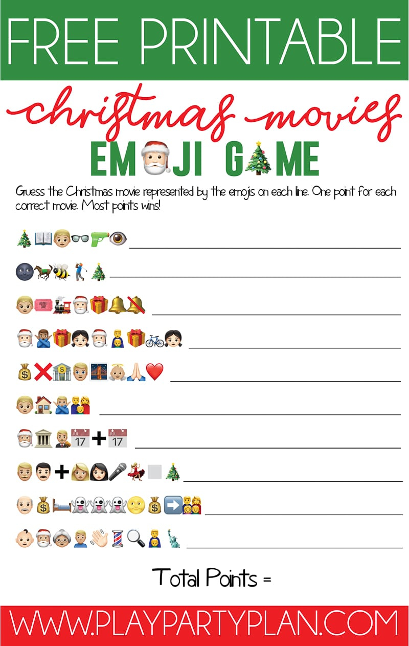 Free Printable Christmas Emoji Game Play Party Plan