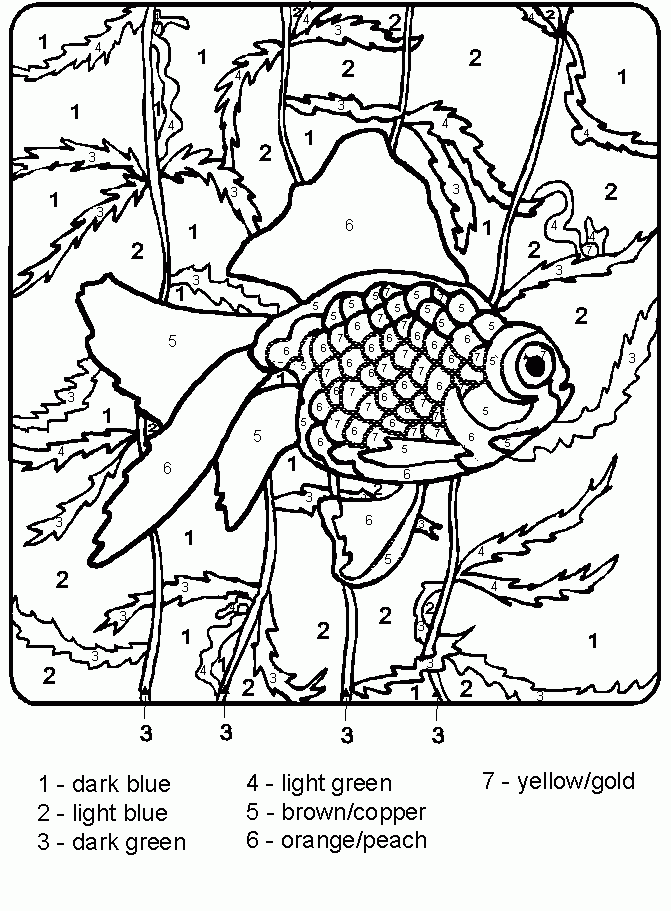 Free Printable Color By Number Coloring Pages Best 