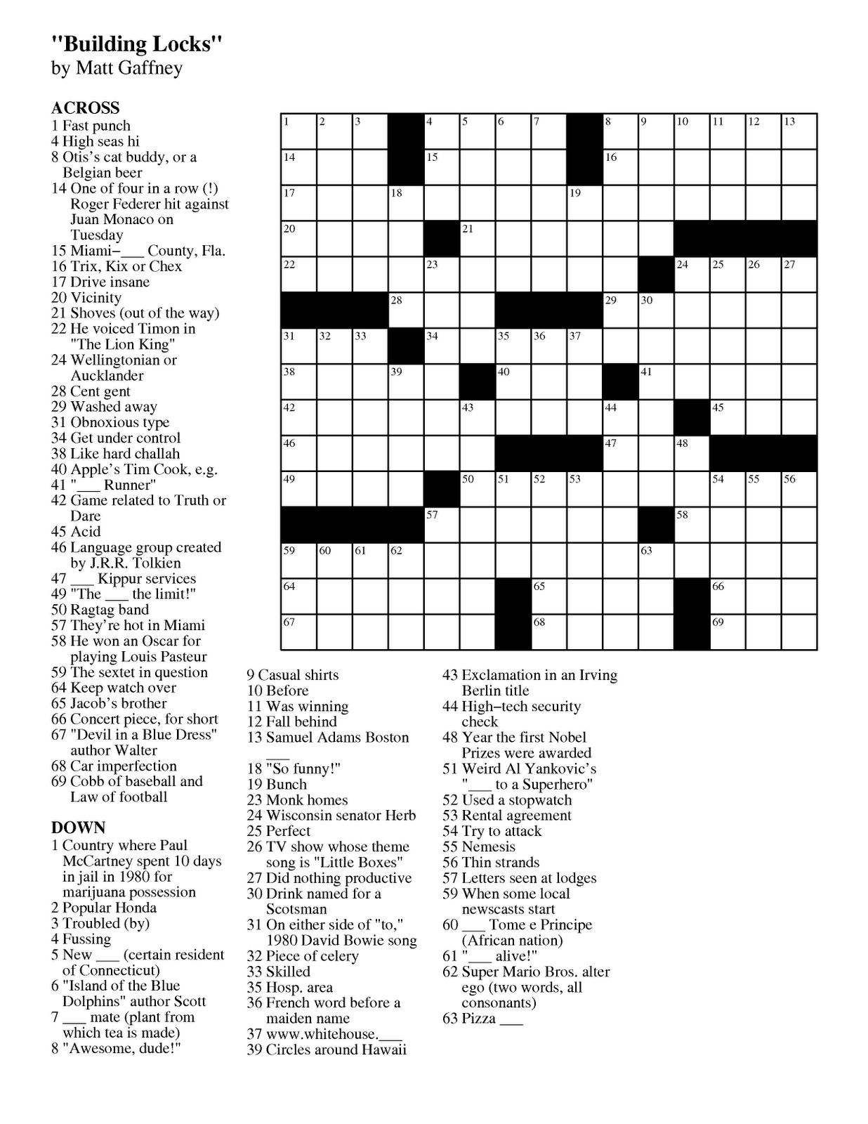 Free Printable Crossword Puzzles For Adults Puzzles Word 