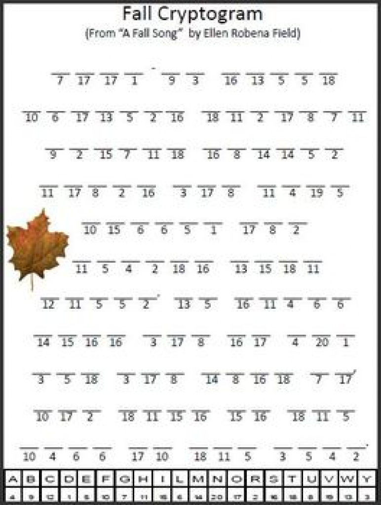 Free Printable Cryptograms Pdf